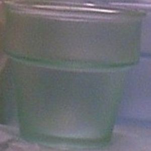 Frosted Mint Green Flower Pot Shape Votive Holder (NWT) #2